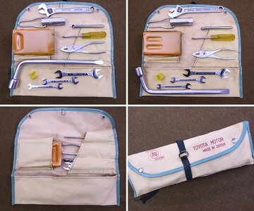 Toyota Motor tool kit - yellow bag - TEQ pinwheel