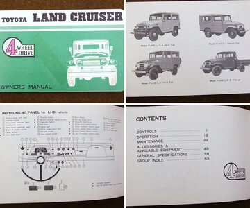 1968 Land Cruiser Owners Manual