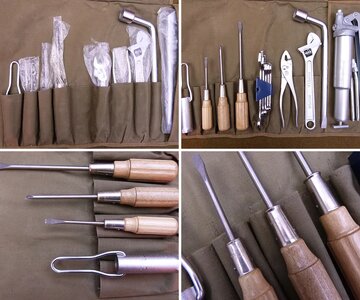 1970-early 72 Toyota Medium Canvas Tool Roll with Toyota vintage tools #1