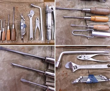 1970 Land Cruiser Tool Canvas with Toyota Vintage Tools