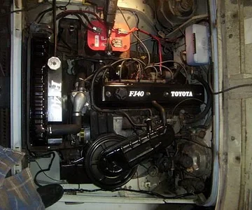 ENGINE BAY AFTER WIRING JOB