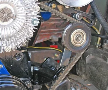 Idler pulley, home built.