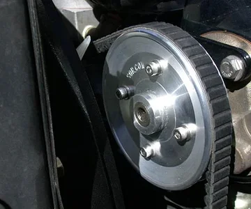 Power Steering Pump Pulley (4 bolt Smog Pump) & Custom Press-on Hub