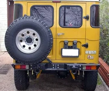Stout Engineering Rear Bumper with Bolt-on Receiver Removed & Third Brake Light