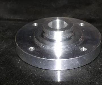 Custom Press-on Power Steering Pump Pulley Hub for a GM Pump.  Mounts a Four Bolt Smog Pump Pulley (8/80-8/87).