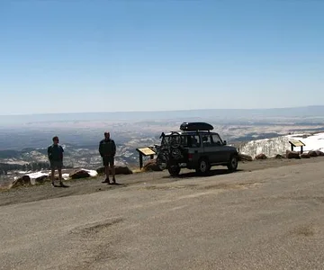 Over the pass on route to Bryce Canyon