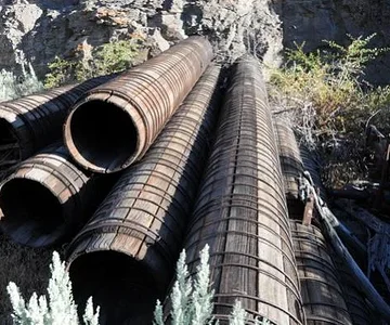 100 year old cedar water pipes found at Eastern Oregon Homestead