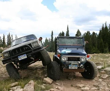 Tyler using Frank's truck as an obstacle.