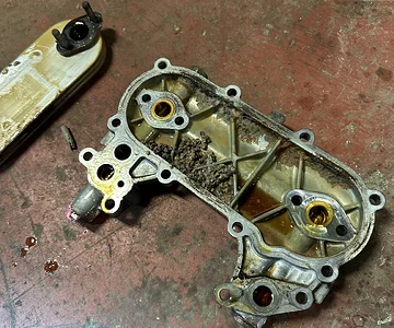 Oil Cooler Cover removed