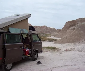 1985 VW Vanagon Westfalia Weekender Wolfsburg Edition.  Badlands, SD