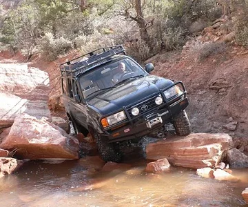 Rock slide over Arch Canyon Trail, South Eastern Utah