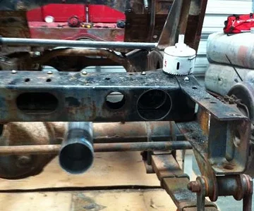 Preping Frame for Power Steering Mounting