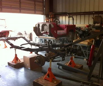 Finally able to get the body off and to prep the frame and send out for powder coat.
