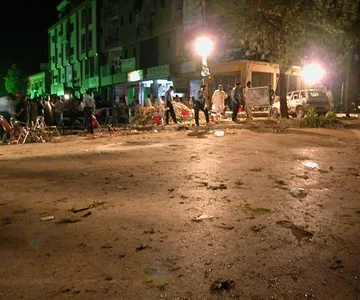 What it really looks like after a suicide bombing. This one happened 35 yards from us and killed 17 people.