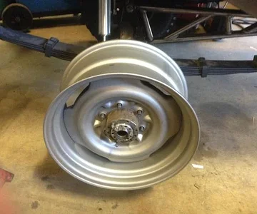 OEM center with 17x8 re-barrel from Stockton Wheels