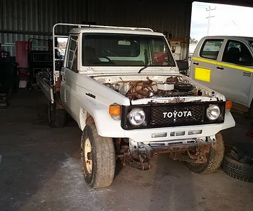 Headlights and grill fitted