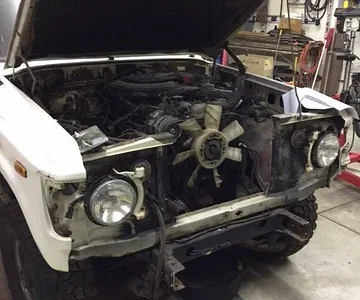 front end disassembled