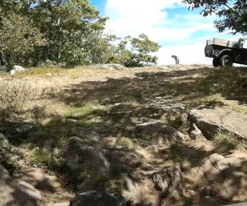 3-Climbing up Pleasant Mtn. Maine