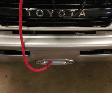 Fairlead in stock bumper