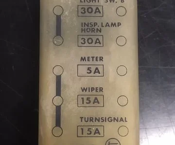 Original 1966 Toyota FJ40 Fuse Cover