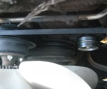 Bad shot of pulleys and belts