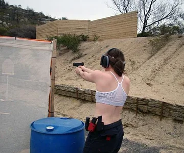 Michelle at the range