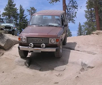 Going down the hill.