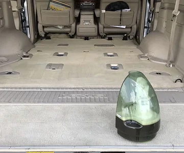 After a 6,000 mile road trip, she earned/desperately needed a deep clean for the carpets.