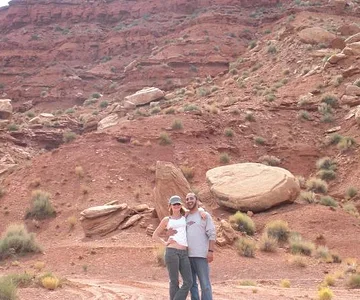 lolo and beno at the Valley of the Gods....