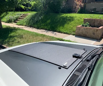 Hood solar panel