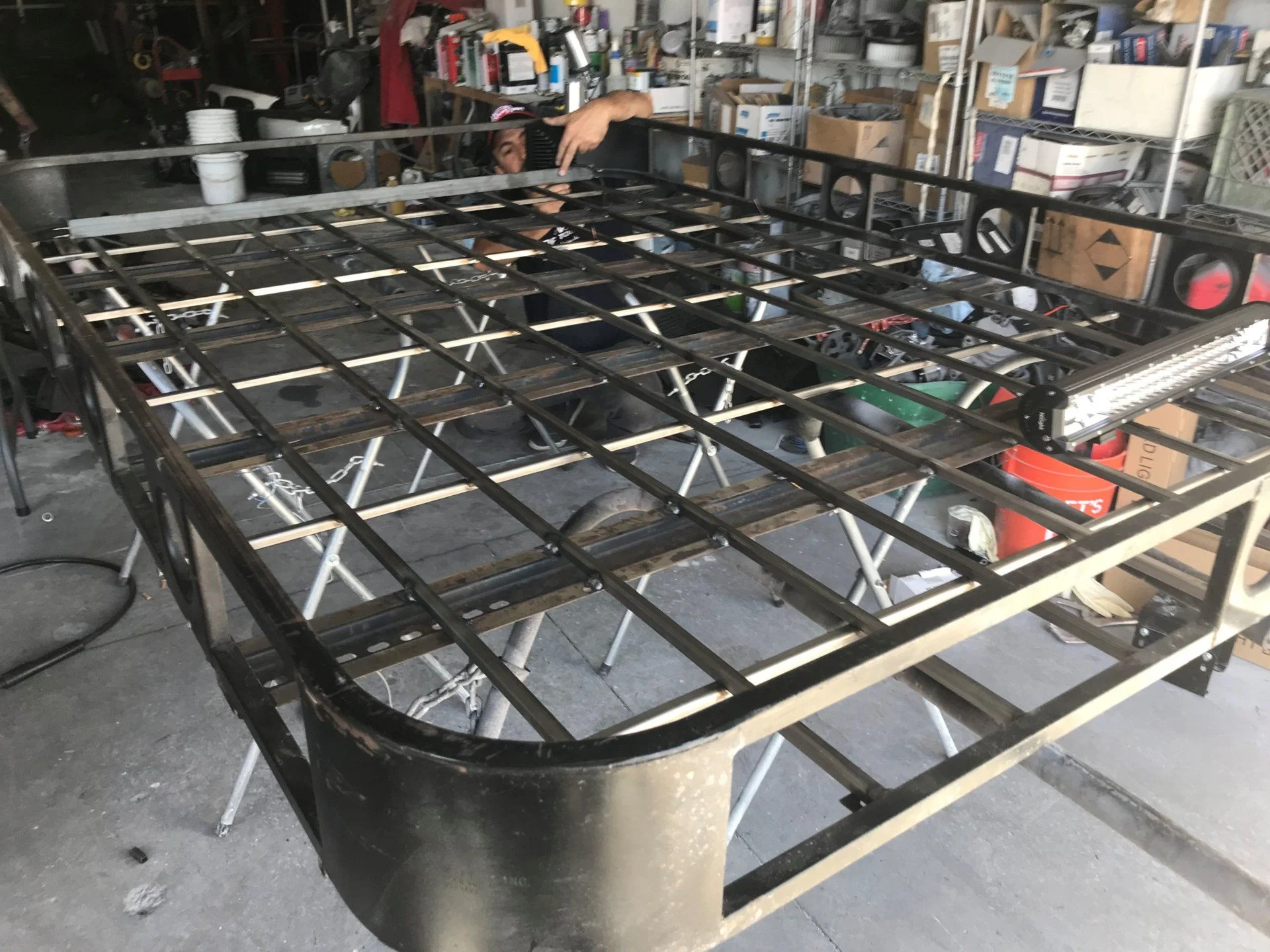 1/2-inch square stock for floor on 6-inch squares