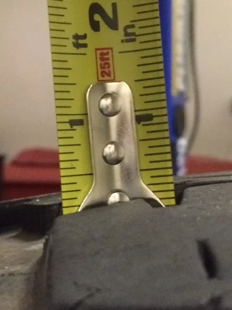 +/- 1/4" to 3/8" remaining on all