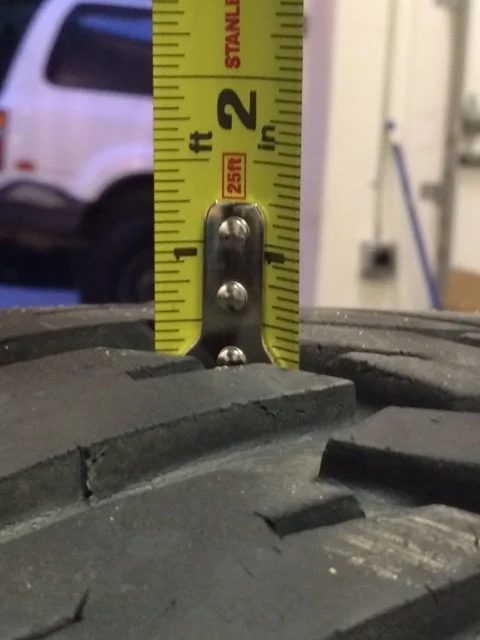 +/- 1/4" to 3/8" remaining on all