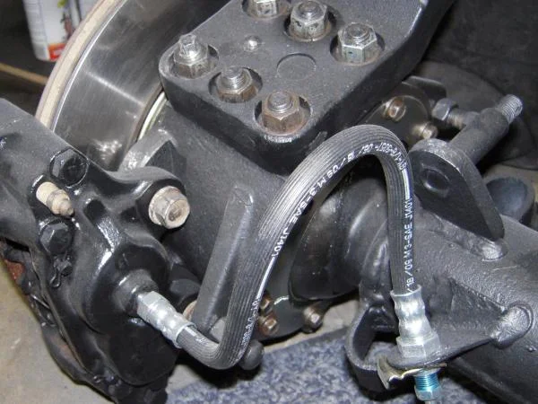 11" brake hose installed with 10mm on each end.