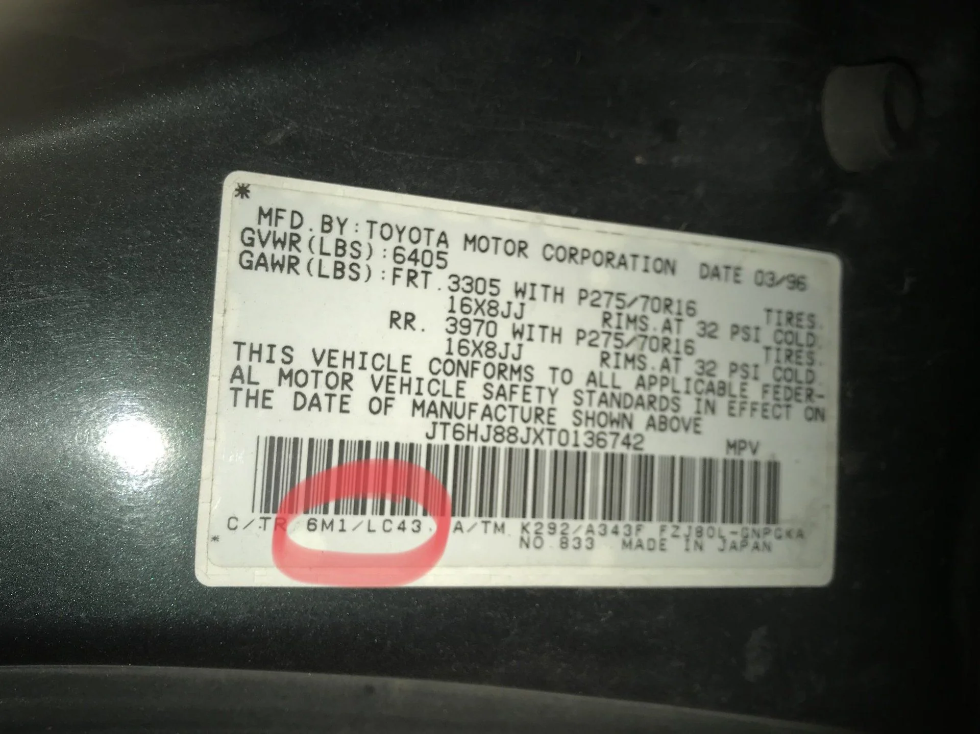 1996 LX450
