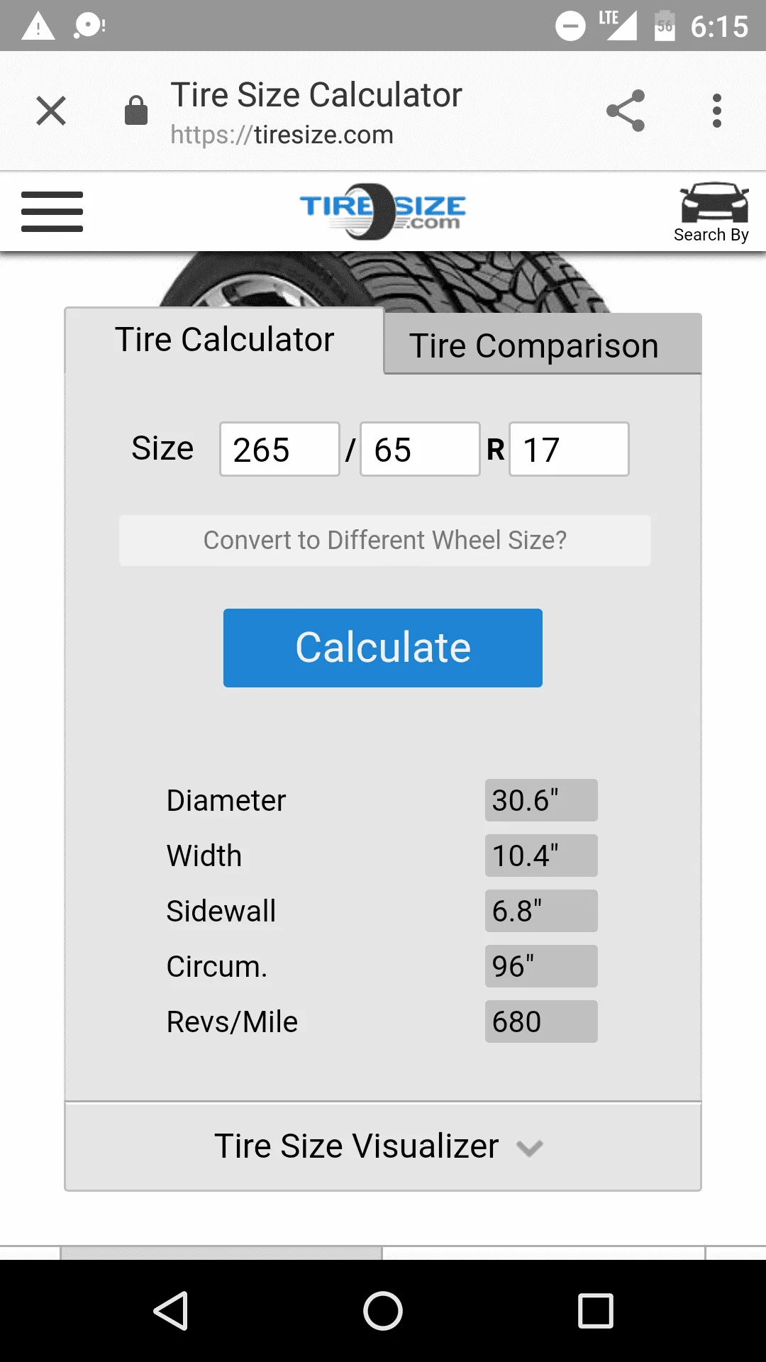 265x65 17 specs (stock)