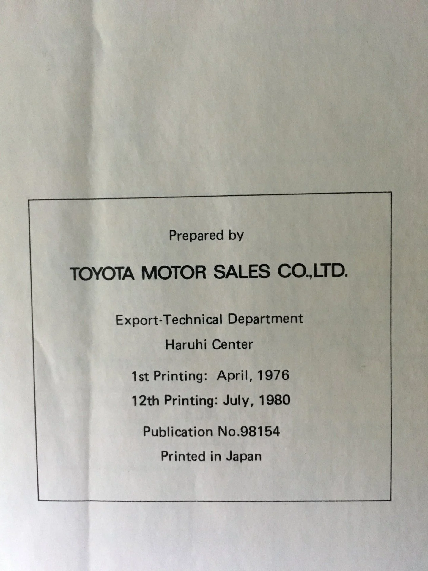 40 series Body & Chassis 1979 issue