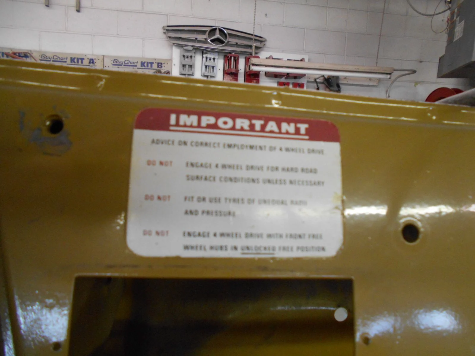 4wd engage notice