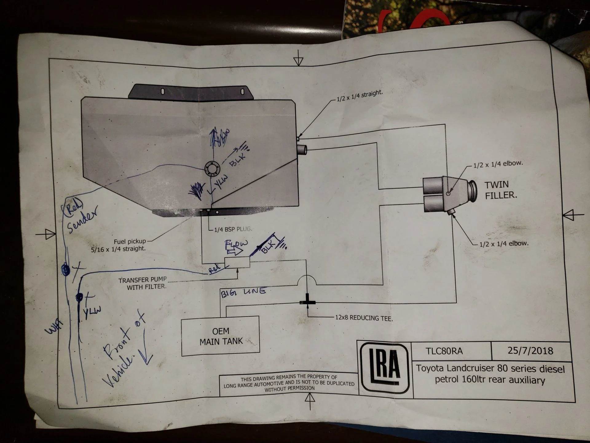 4x4 Labs Bumper + LRA 42GAL Aux Tank Install