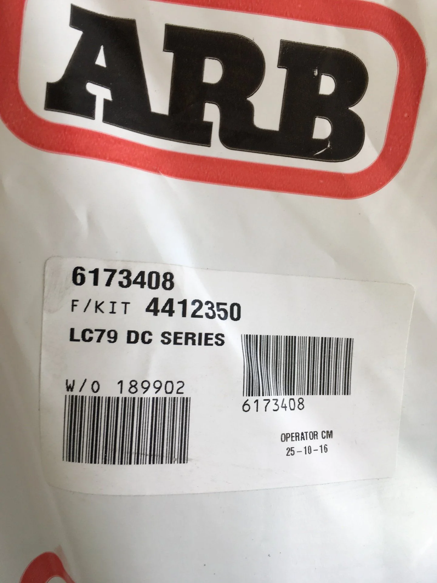 79 series ARB side steps parts bag