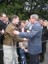 a budy of mine that was blown up meeting GWB