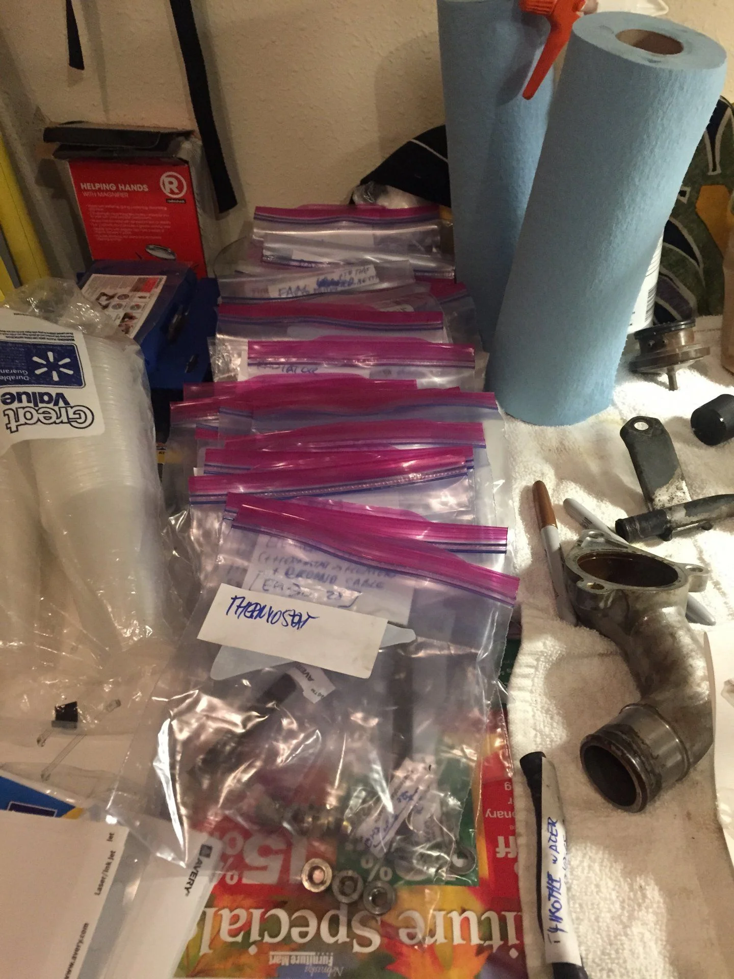 a lot of ziplocs