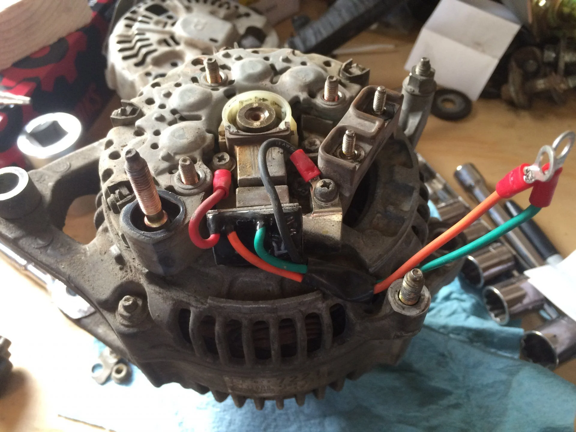 Alternator internal reg install