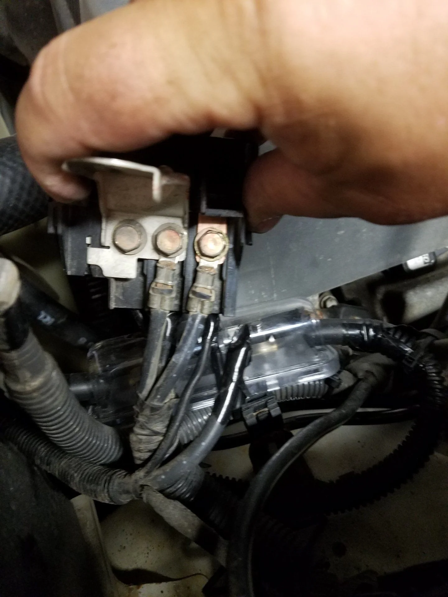 Angle two Battery side of terminal