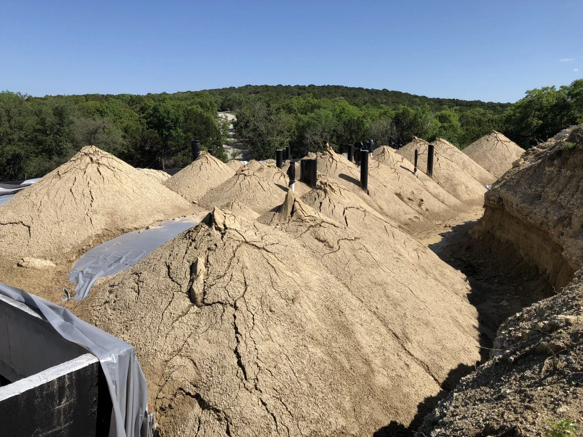 backfilling top of house