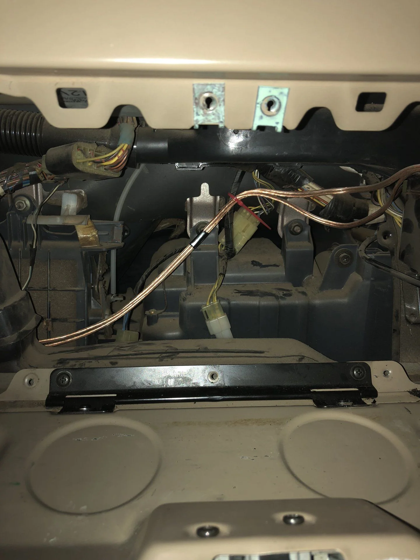 behind the glove box