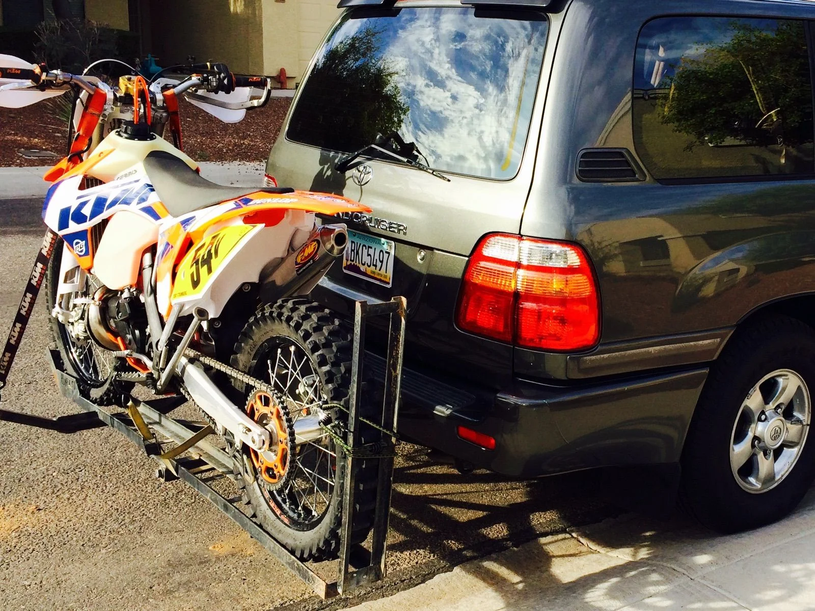 Bike on rack