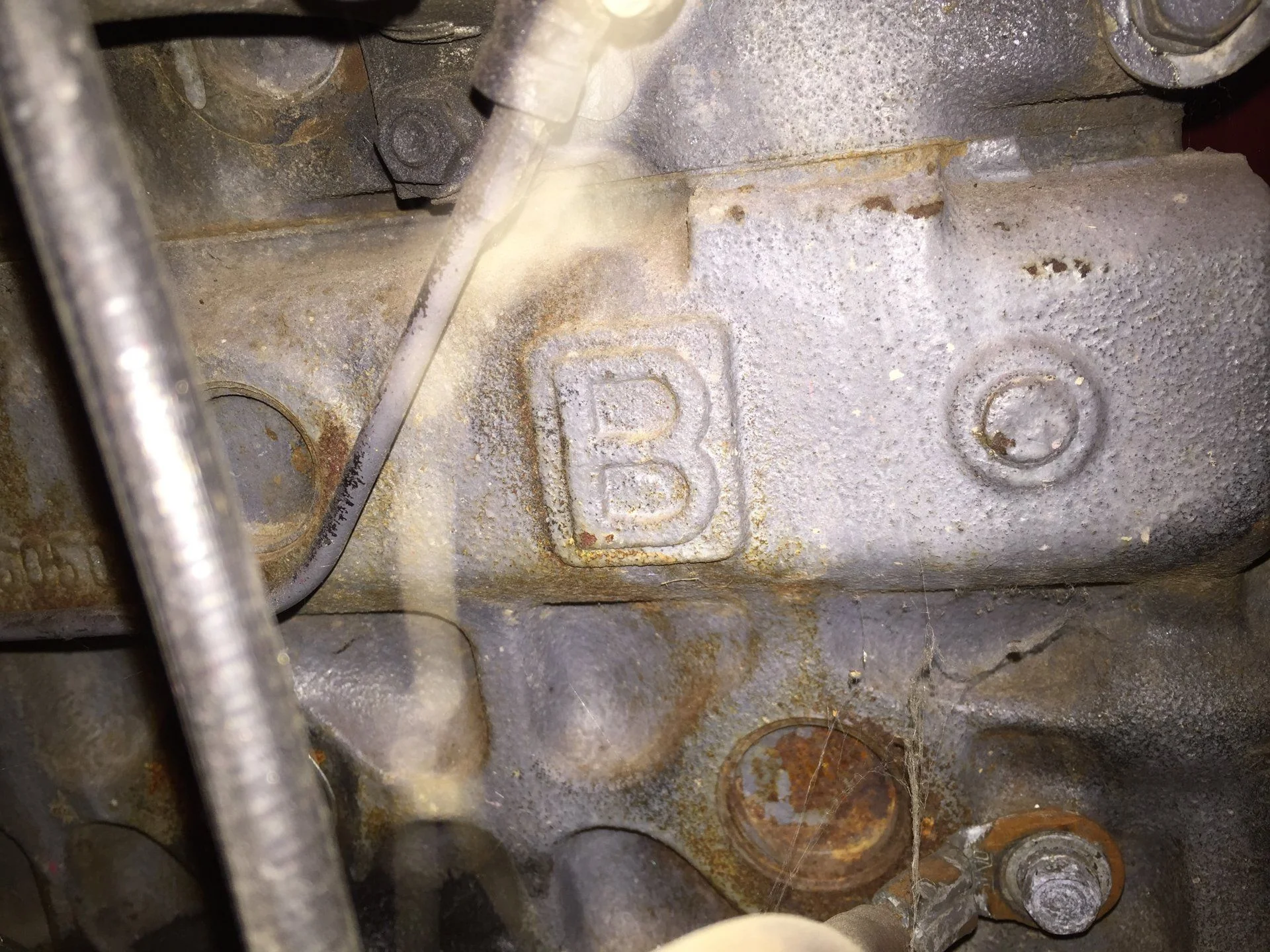 Block stamp - it's a B!