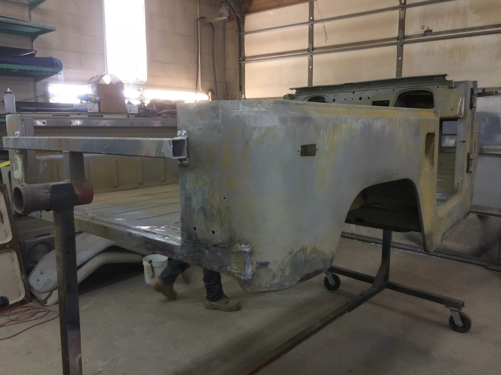 Body undergoing frame off restoration