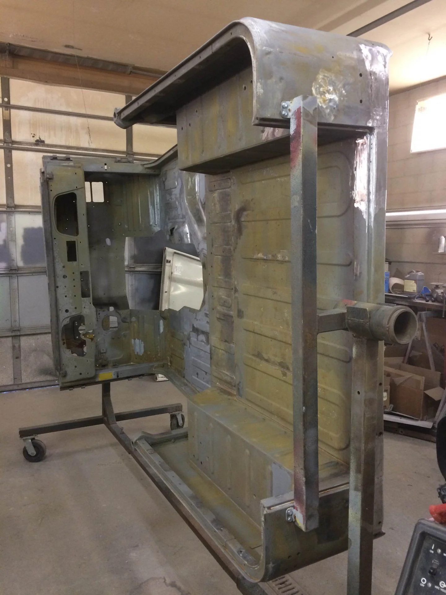 Body undergoing frame off restoration